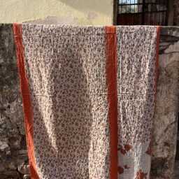 Vintage Indian Kantha Quilt Handmade Reversible Cotton Blanket - thumbnail 4