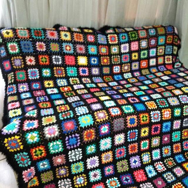 Best Selling Crochet Granny Square Blanket, Colorful Sofa Throw, Handmade Gift, Home Decor, Nursery Room, Kids Wedding Gift - image 1