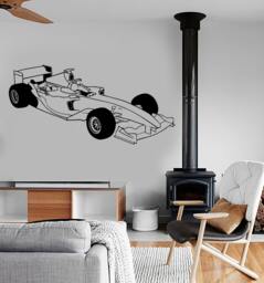 Wall Vinyl Decal Sport Kart Formula 1 Racing Speed Vechicle Amazing Decor 1326De - thumbnail 1
