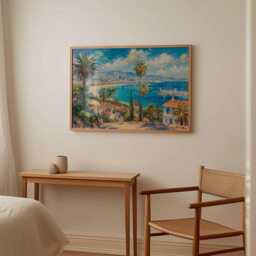 Cannes France Travel Poster French Riviera Coastal Wall Art - thumbnail 3
