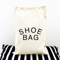Minimalist Cotton Shoe Bag, Home & Travel, Personalized Gift - thumbnail 1