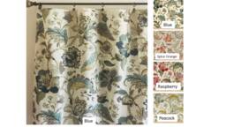 "Pair 25 Or 50"" Wide P Kaufman Finder Keepers Cafe Curtains Panels Drapes 24 63 72 84 96 108 120"