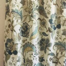"Pair 25 Or 50"" Wide P Kaufman Finder Keepers Cafe Curtains Panels Drapes 24 63 72 84 96 108 120" - thumbnail 2