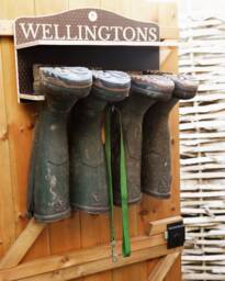 Welly Rack & Boot Jack Gift Set, Wooden Storage, Personalisation Option, Mother's Day - thumbnail 1