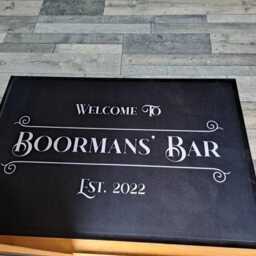 Personalised Door Mat/ Bar Doormat Mat For Man Cave Or Home Bar, Scroll Design, Ideal Gift For Him/Her - thumbnail 2