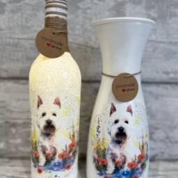 West Highland Terrier Gifts, Westie Vase, Westhighland Coasters, Plant Pot - thumbnail 3