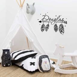 Name Decal Name Wall Decal Vinyl Personalized Fancy Custom Baby Sticker - thumbnail 1