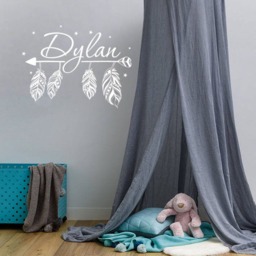 Name Decal Name Wall Decal Vinyl Personalized Fancy Custom Baby Sticker - thumbnail 2