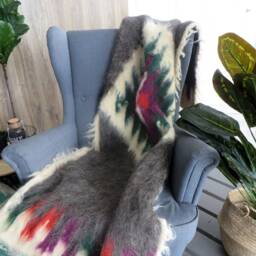 Handmade Wool Aztec Rug Runner Southwestern Tribal Design, 100x200cm - thumbnail 2
