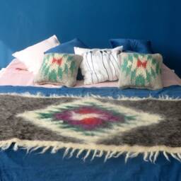 Handmade Wool Aztec Rug Runner Southwestern Tribal Design, 100x200cm - thumbnail 3