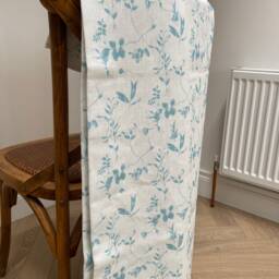 Sample Only - Curtains Made To Measure? Just Need Pole Length & Drop Quote Aqua Blue White Linen - thumbnail 3