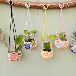 The Sunny Sun Sun Handmade Ceramic Hanging Planters, Succulent Pot Cactus Pot, Plant Indoor, Garden Outdoor Planter. Pottery - thumbnail 4