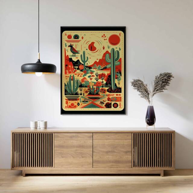 Mexican Print, Poster, D??cor, Latin American Art, Vintage Retro Large Print - image 1