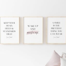Wake Up & Make Print, Wall Art, Bathroom Home Prints, House Warming Gift, Bedroom Dressing Room, Beauty Print - thumbnail 3