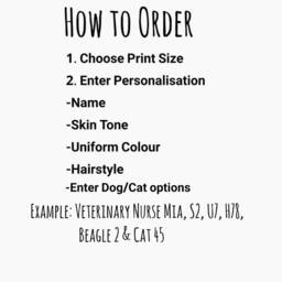 Personalised Vet Print, Veterinary Nurse Gift For Vet, Gift, Retirement Graduation - thumbnail 2
