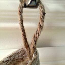 The Classic Cream Line - Set Of Four - 4 Burlap Stockings, Christmas Stockings - thumbnail 3