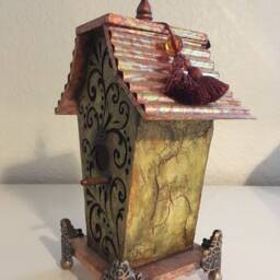 Cut Out Spirit - Angel House.mixed Media By Tazz. Created To Let Your Angels Know They Are Welcome.genuine Angelite Bead Included - thumbnail 3