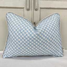 Cushions Made in Fermoie Ruffle Blue Cotton Decorative Sofa Throw Pillow Cover - thumbnail 3