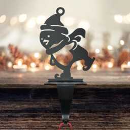 Penguin Ice Skating Steel Stocking Holder/ Christmas, Holidays, Xmas, Winter Holder, Christmas Decoration, Family, Children, Gift - thumbnail 2