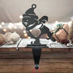 Penguin Ice Skating Steel Stocking Holder/ Christmas, Holidays, Xmas, Winter Holder, Christmas Decoration, Family, Children, Gift - thumbnail 3