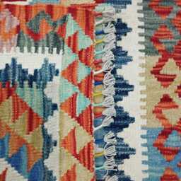 Kilim Rug Classic, Handmade Artisan Afghan Turkish Scandinavian Navajo Bohemian Wool Flatweave Multicolour 122x89 cm - thumbnail 3