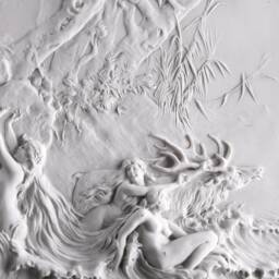 Diana - Goddess Artemis Hunting Bas-Relief - Greek Roman Wall Sculpture Art Decor Plaque Made in Europe - 24 X 58 cm /9.4 22.8 Inch - thumbnail 4