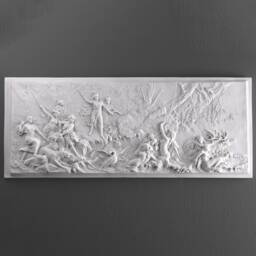 Diana - Goddess Artemis Hunting Bas-Relief - Greek Roman Wall Sculpture Art Decor Plaque Made in Europe - 24 X 58 cm /9.4 22.8 Inch - thumbnail 1