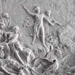 Diana - Goddess Artemis Hunting Bas-Relief - Greek Roman Wall Sculpture Art Decor Plaque Made in Europe - 24 X 58 cm /9.4 22.8 Inch - thumbnail 2