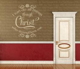 I Can Do All Things-English, Code 266, Christian Wall Decal - thumbnail 1