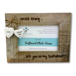 Will You Be My Godmother/Godfather Godparents Photo Frame - Engraved Personalised Picture 6x4 - thumbnail 3