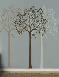 Large Fruit Tree Stencil - Reusable Wall Stencils For Diy Decor - thumbnail 3