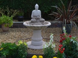 Serene Buddha Water Feature Solar Pump Stone Fountain