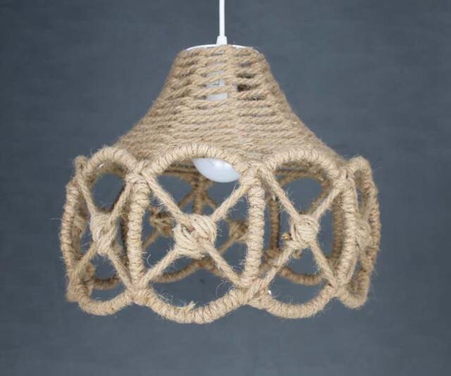 Hemp Rope Pendant Light Hand Woven Countryside Chandelier - image 1