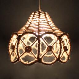 Hemp Rope Pendant Light Hand Woven Countryside Chandelier - thumbnail 2