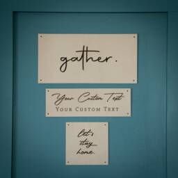 Home Decor, Personalized Gifts For Wall Leather Sign, Custom Sign Living Room, Dining Company Logo Sign - thumbnail 2
