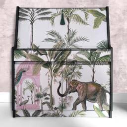 Upcycled Secretary Desk Vintage Remploy Bureau With Hand-Painted Jungle Design