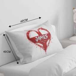 Personalised Name Heart England Flag Cot Bed Set Three Lions Nursery Bedding Football Supporter Present St George Cross Baby Room Decor Gift - thumbnail 3