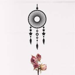 Dream Catcher Vinyl Wall Art, Decal, Sticker, Transfer, Mural, Removable, Decoration, Interior, Exterior, Peel & Stick, Full - 0877 - thumbnail 1