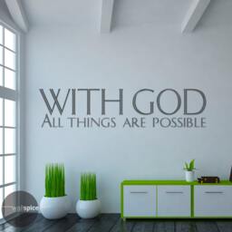 With God All Things Are Possible Vinyl Wall Decal Sticker - thumbnail 2