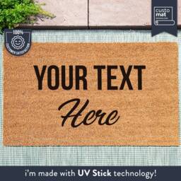 Add Your Text Here On A Personalized Doormat - Customized Coir Mat Home Decor Housewarming Gift Custom Door - thumbnail 1