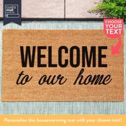 Add Your Text Here On A Personalized Doormat - Customized Coir Mat Home Decor Housewarming Gift Custom Door - thumbnail 2