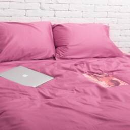 100% Cotton Sateen Pillowcase in Pink. Handmade Pillow Case Organic Slip Cover Natural Custom Sham European Us Sizes - thumbnail 3