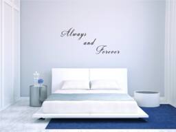 Always & Forever Wall Decal Inspirational Quote Decor Sticker Motivation Art Vinyl Good Home Decoration Gift Idea - thumbnail 1