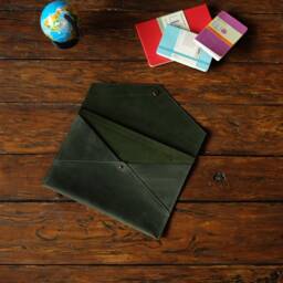 Personalized Leather Document Holder, A4 Envelope, Office Paper Case - thumbnail 4