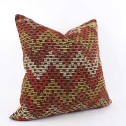 Large 24'' Kilim Pillow Cover Bohemian Home Decor - thumbnail 2