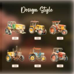 Personalized Tractor Night Light Custom Baby Boy Nursery Decor - thumbnail 4