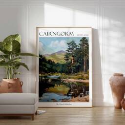 Cairngorm National Park Poster Scottish Travel Art Print - thumbnail 3