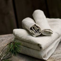 Natural Linen Towel Large Throw Plaid Bath Towels Bath Sheets Pre Washed Sauna Beach Sheet Gift Flat Sheet - thumbnail 3