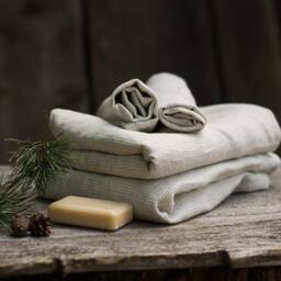 Natural Linen Towel Large Throw Plaid Bath Towels Bath Sheets Pre Washed Sauna Beach Sheet Gift Flat Sheet - thumbnail 4