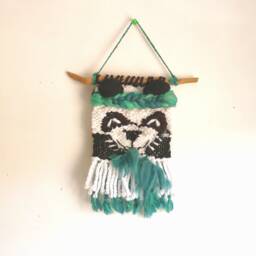 Panda Eating Bamboo Nursery Wall Hanging - thumbnail 3